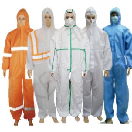 Factory Supplier OEM CE Type4/5/6 Work Uniform Hooded Coveralls Disposable Suit