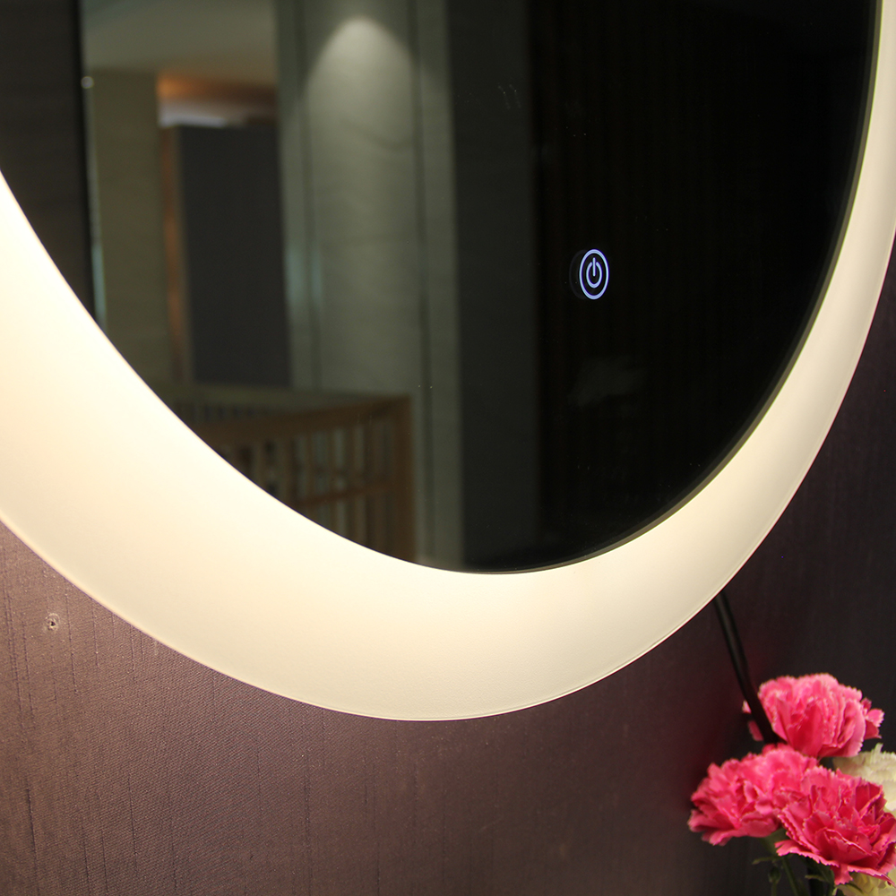 Wall Mounted Lighted Mirror 5mm Copper Free Silver Mirror Glass for Hotel Home LED
