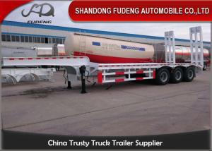 Quality Q345B 3 Axles Mechanical Ladder 70T Low Bed Semi Trailer wholesale