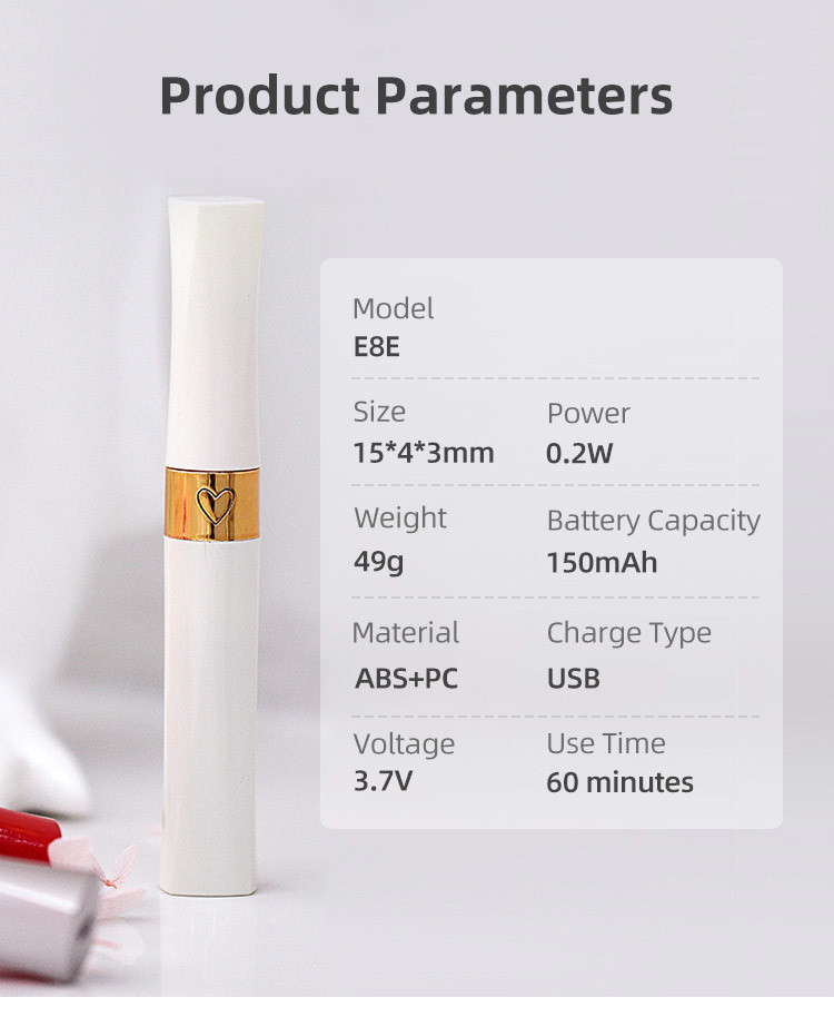 150mAh 60 Minutes 15mm 0.2W LED Eyebrow Trimmer Pen