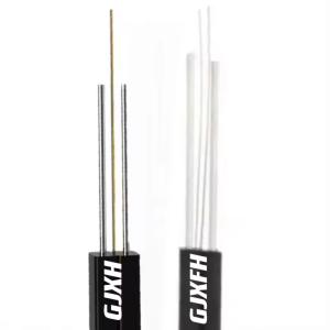 Quality 2 cores 4 cores FTTH fiber optic cable flat cable GJXH/GJXFH with steel wire or FRP wholesale