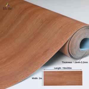 Quality PVC Sponge Heterogeneous Flooring 3mm Vinyl Flooring Roll Wood Effect wholesale