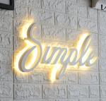 12V Backlit LED Stainless Steel Letters for Shop Office Mall Acrylic Metal