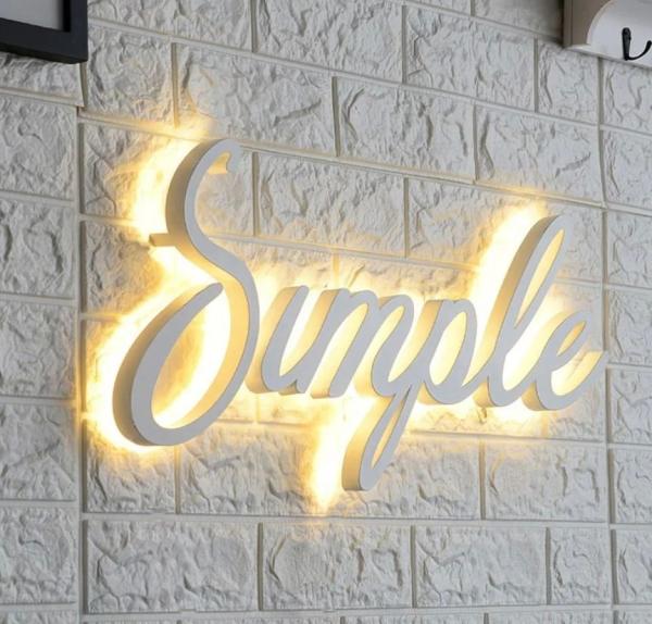 12V Backlit LED Stainless Steel Letters for Shop Office Mall Acrylic Metal