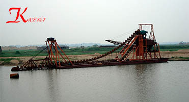Gold Panning 60CBM/H Bucket Chain Dredger Diamond Gold Mining Ship