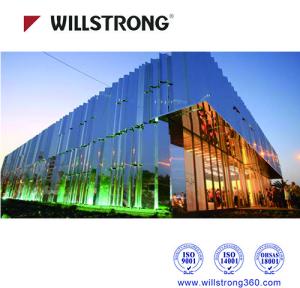 Quality Silver Mirror Aluminum Composite Panel 1220mm Width / 4mm Thickness wholesale