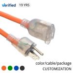 16/3 Indoor Outdoor Waterproof 3 Prong Flexblie SJTW Heavy Duty Electric Custom
