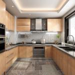 Design Italian Style Kitchen Cabinet Custom Waterproof Cupboards for Villa