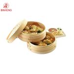 Healthy 20cm Bamboo Steamer Basket For Kitchen