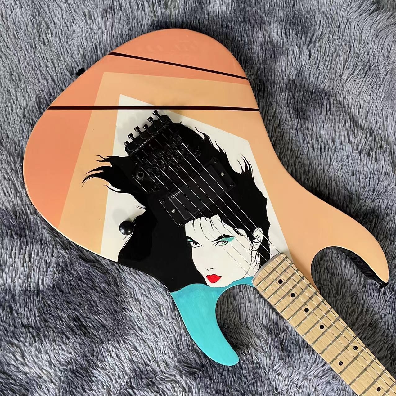 Custom Grand B.C N.j Series Handpainted Electric Guitar Accept Guitar Bass OEM IN STOCK Immediately shipment