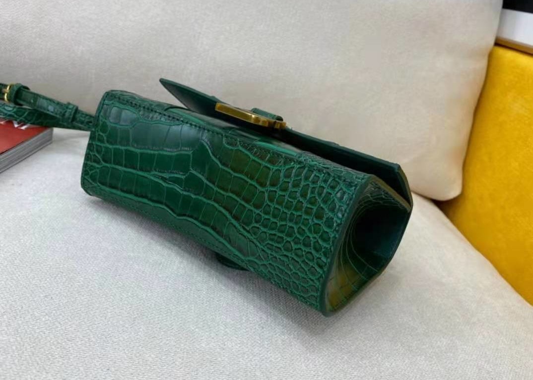 Alligator Print Crocodile Skin Bag , 23cm Luxury Tote Handbag