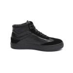 Euro 44size Rubber Outsole Mens Leather Ankle Boots Black Anti Odor