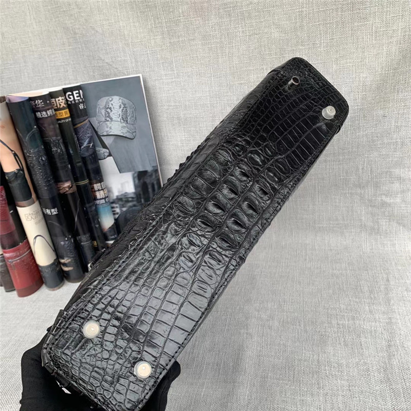 Authentic Crocodile Skin Businessmen Briefcase Laptop Handbag Genuine Exotic Alligator Leather Male Large Shoulder Bag