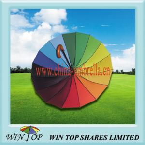 Quality Auto Straight Rainbow 16 Tone Umbrella wholesale