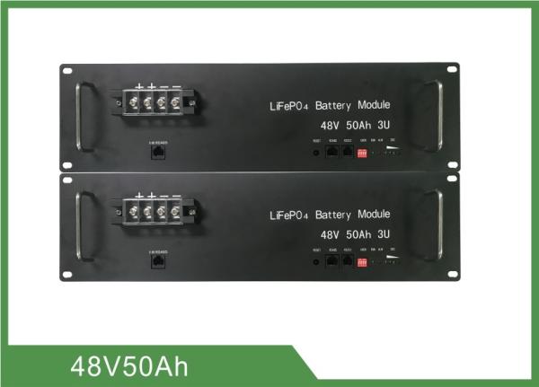 Energy Saving Telecom Battery 48V 50Ah Long Life 3U Rack With LED Display