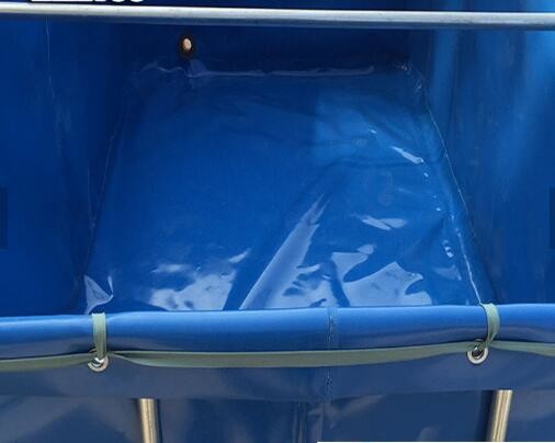 1000 Litres Tarpaulin Fish Tank , Foldable Fish Tank For Aquaculture Farms Fish Pond Plastic Tank