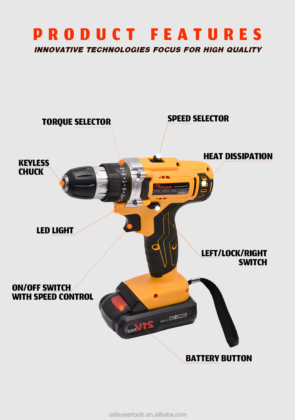 38pcs 1300mAh Battery Power Screw Drivers Cordless Power Screwdriver Tools ODM