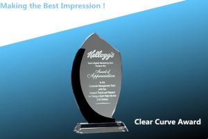 Quality clear curve award/clear wave trophy/acrylic curve award/acrylic wave trophy wholesale