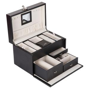 Quality Handled Luxury Jewelry Box Durable Easy To Take With Many Compartments wholesale