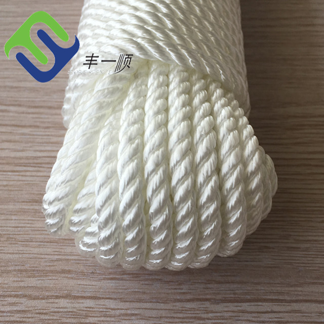 3 Strand Twisted Nylon Polyamide Marine Mooring Rope Sailing Yacht Rope