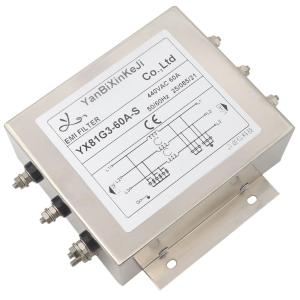 Quality 380V/440V Three Phase Filter High Attenuation Type 50A EMI/RFI Filter wholesale