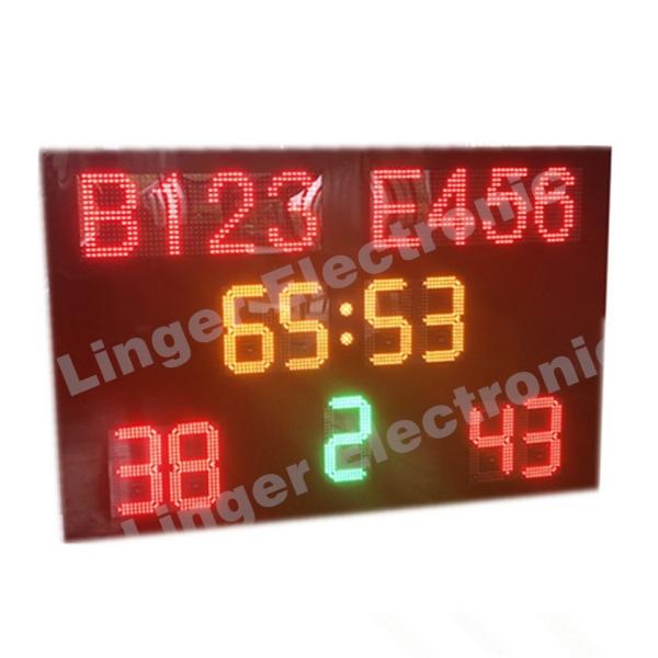 1240mm X 1900mm X 100mm Led Football Scoreboard / Soccer Score Board With Led