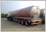 Elliptical Vessel Shape Fuel Tanker Semi Trailer 7500kgs Tare Weight High Safety