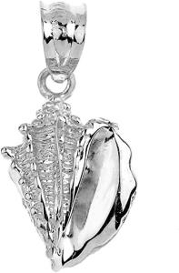 Quality 925 Sterling Silver Sea Shell Bead Charm Pendant Necklace For Daughter wholesale