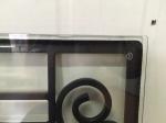 Galvanized Wrought Iron Glass 22"*48" Black Inlaid Double Tempered Glass