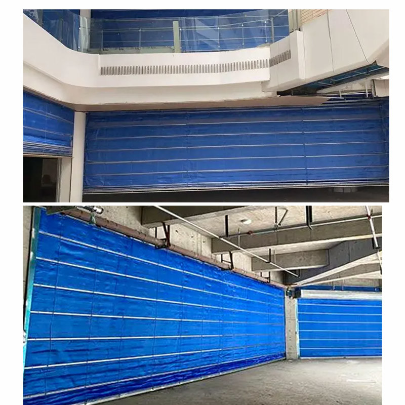 Blue Inorganic Fire Roller Shutter For Industrial Polymer Doors