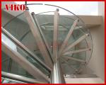 Spiral StaircaseVH35S Glass Railing Tread Glass Aluminum Stair Curved Glass