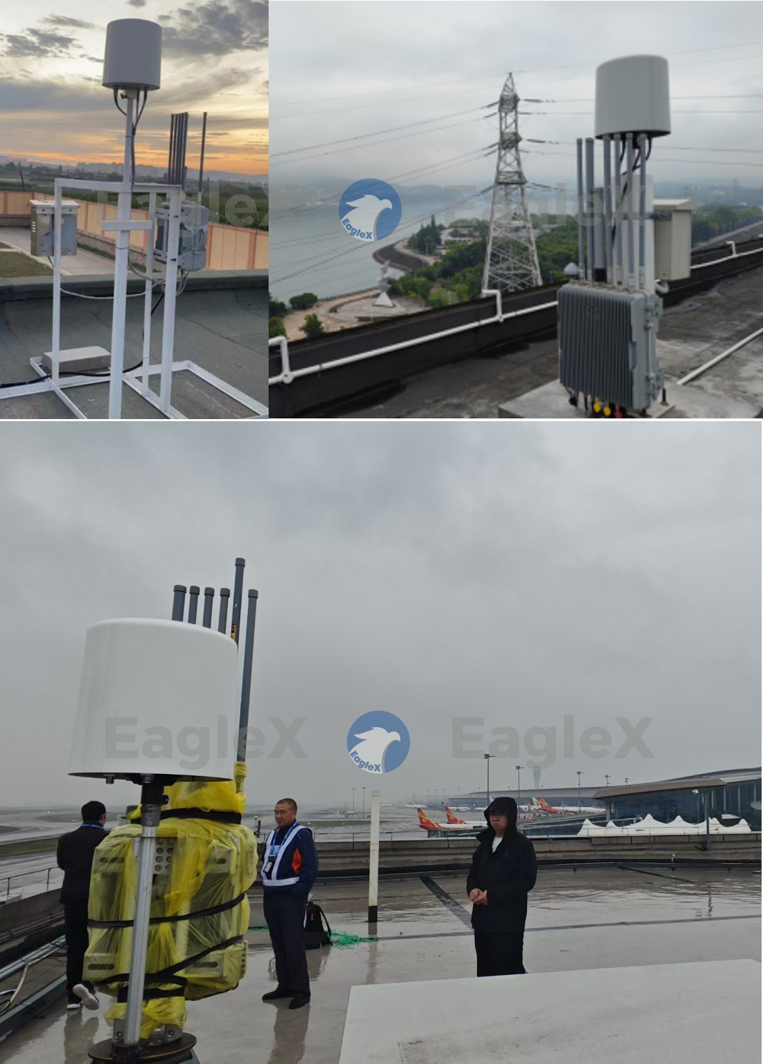 LZ998 Fixed Drone Detector Passive Detection Full Frequency 30MHz-6GHz Precise Identification IP66 Lightweight