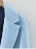 fashion lapel collar long sleeve cotton+polyester ladies coat