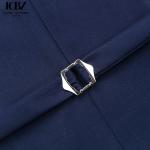 Dark Blue Single-Breasted Suit Vest for Professional Formal Occasions and
