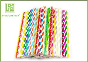 Quality Personalized Pink Party Paper Straws For Holidays 197MM Logo Printable wholesale