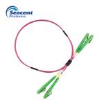 Multimode Duplex Fiber Optic Patch Cord , APC Polish LC To LC Fiber Jumpers