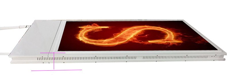 ceiling roof mount double screens 55" inch wireless WIFI network totem LCD display for commercial AD POP screen Window signage