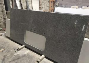 Quality Silver Grey Granite Prefab Stone Countertops Bar Top Easy Cleaning wholesale