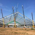 Large Span Steel Line Sheds Commercial Building Warehouse Steel Shed Constructio