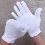 Cotton gloves, Parade gloves, bleached white