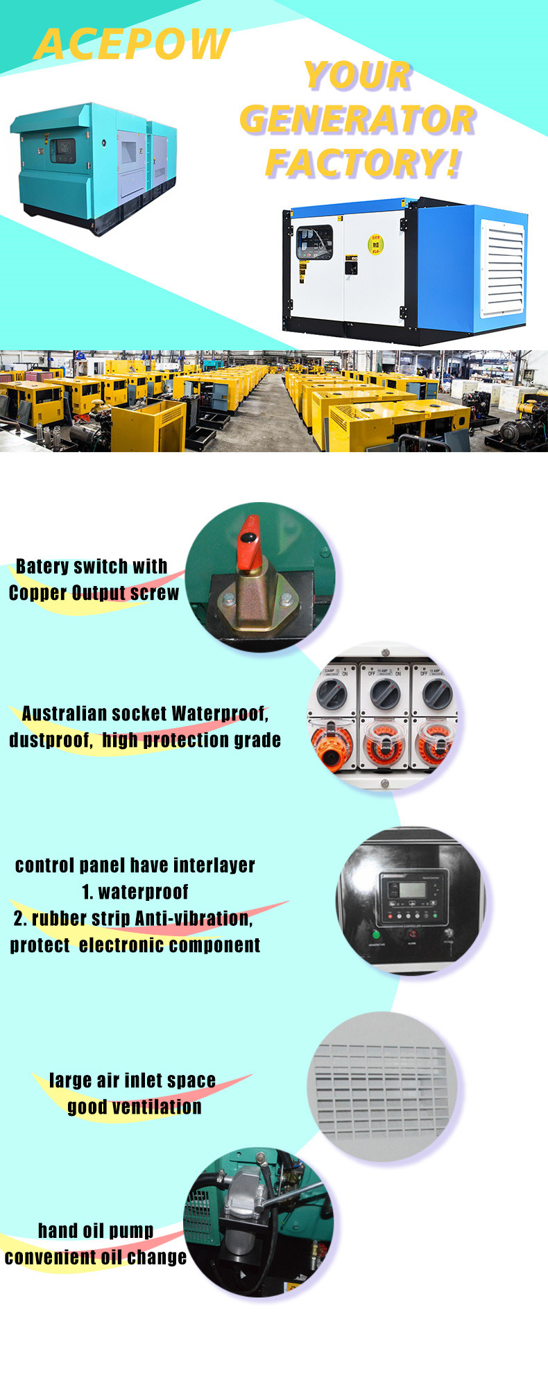 120KW Water Cooled Diesel Generator
