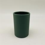 Dark Green Ceramic Bath Accessories Set Soft Touch Finish Commercial Hand Soap