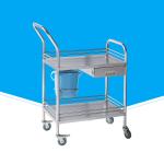 Industrial Hospital Trolley With Brake Stainless Steel Mechanic Structure