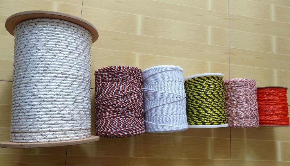 China Manufacturer electric fence PE fence poly rope for farm fence for cattle/equine/sheep QL725