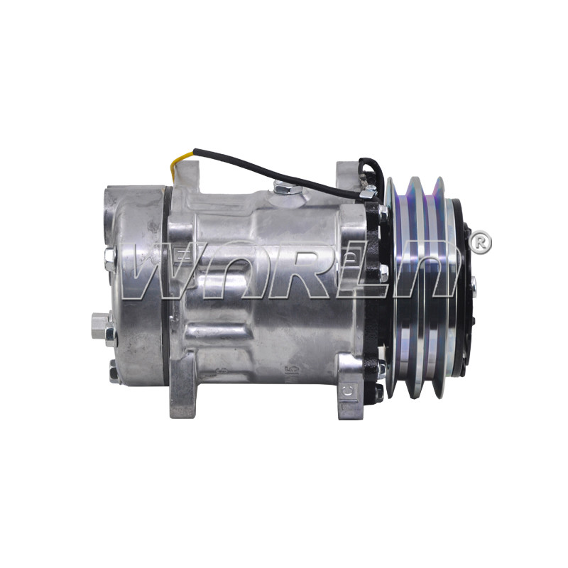 RC.600.154 Air Conditioner For MODELO 7H15 MAQUINA VOLVO 8 ORELHAS SAÍDA TRASEIRA 24 VOLTS POLIA 2A 132MM WXTK025