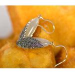 Thai Sterling Silver White Opal Marcasite Dangle Drop Earring(E12287WHITE )