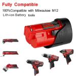 M12B2 Power Tool Battery Pack 10.8V Milwaukee M12 Battery 200g