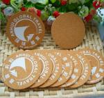 Square waterproofing mdf cork coaster custom logo printing wooden coaster