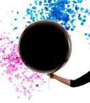 CE Party 36" Pink Blue Gender Reveal Confetti Balloon