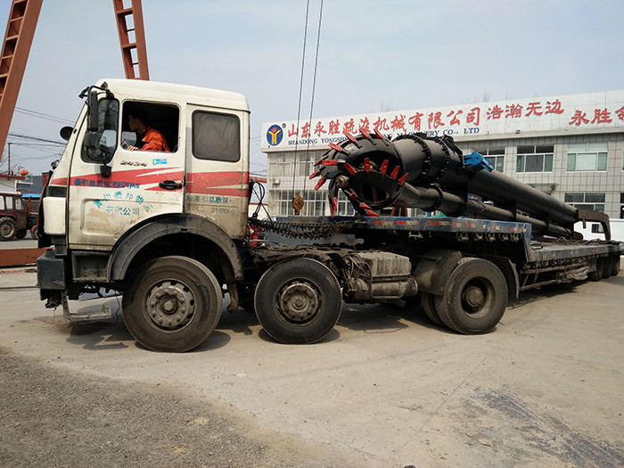 12inch Dredges River Dredging Machine Black Color 16kw Diesel Power Mud Dredging Boat
